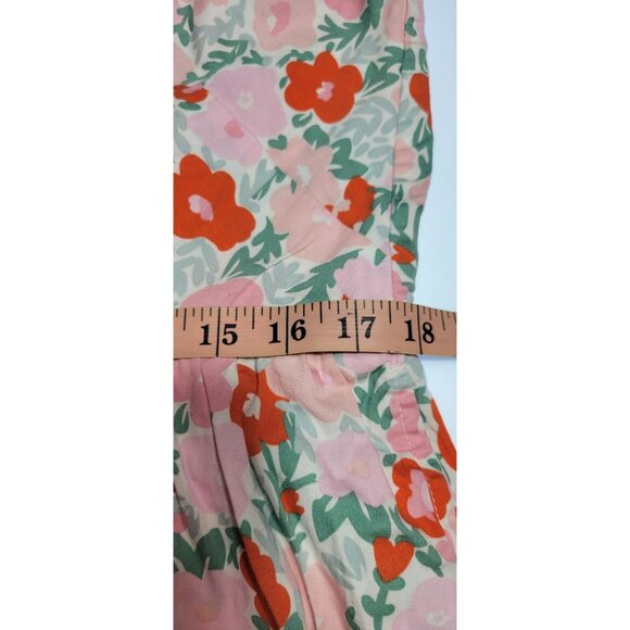 FREE ASSEMBLY Pink Floral Sleeves A-line Cotton Button Dress Sz XL - Picture 15 of 16